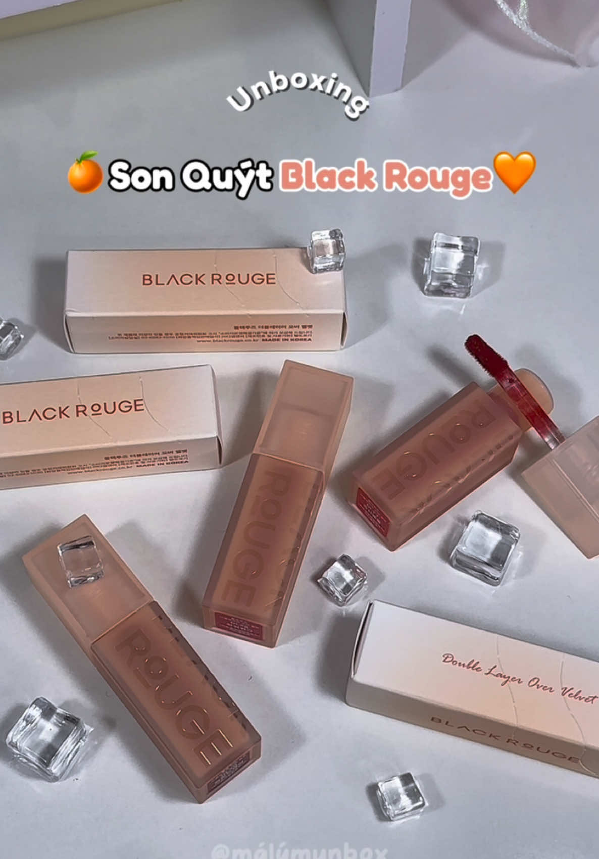 Son quýt mới nhất của nhà Black Rouge🍊🍊🍊@Black Rouge Vietnam  #malumunbox #unbox #review #makeup #lipstick #sonmoi #blackrouge #korea #beauty 