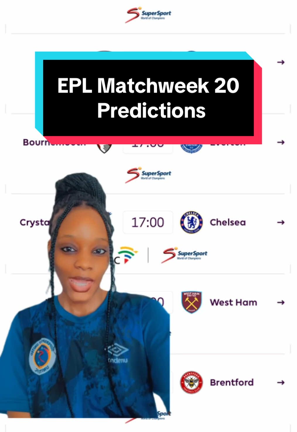 It’s time for the English Premier League Matchweek 20 predictions!  #SAMA28 #footballtiktok #soccertiktok #footballpredictions #soccerpredictions #premierleaguepredictions #footballvideos #southafricantiktoker #soccertiktokers #footballtiktoker #premierleaguefootball #englishpremierleague #eplpredictions #soccervideos 