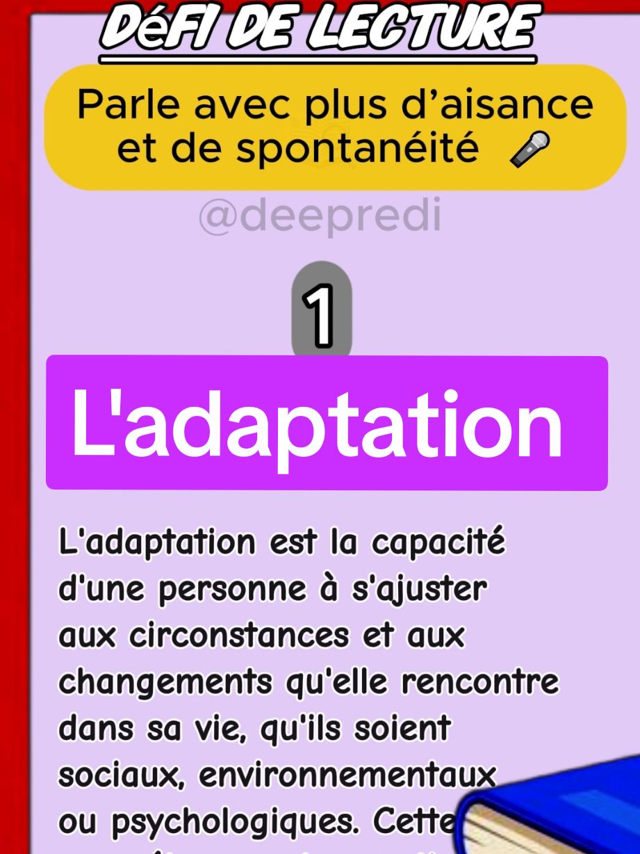 L'adaptation 🥰🎤 #eloquence #france #reading #fyp #challange #CultureFrançaise 