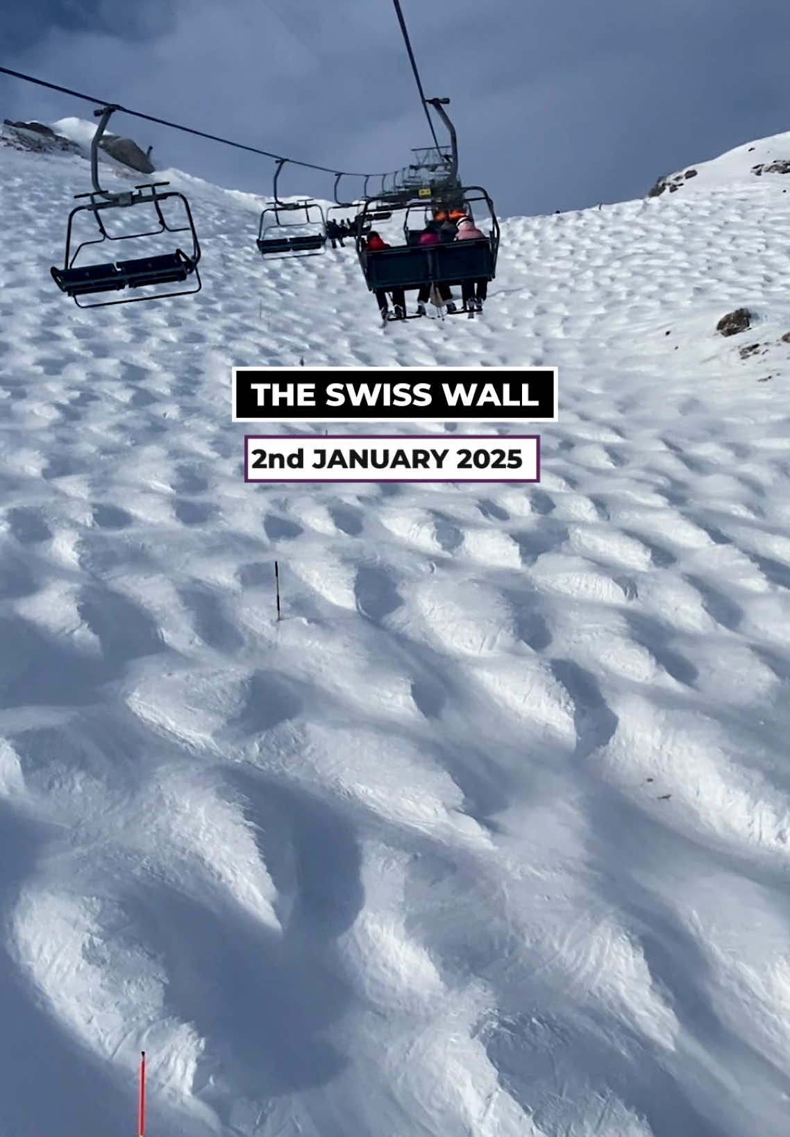 The Swiss Wall yesterday - does this look like fun to you? If so, check out my Tutorial on YouTube titled ‘How to ski the Swiss Wall’  #ski #skiing #moguls #mogulskiing #swisswall #thewall #avoriaz #mursuisse #pasdechavanette #learntoski #blackrun #mogul 