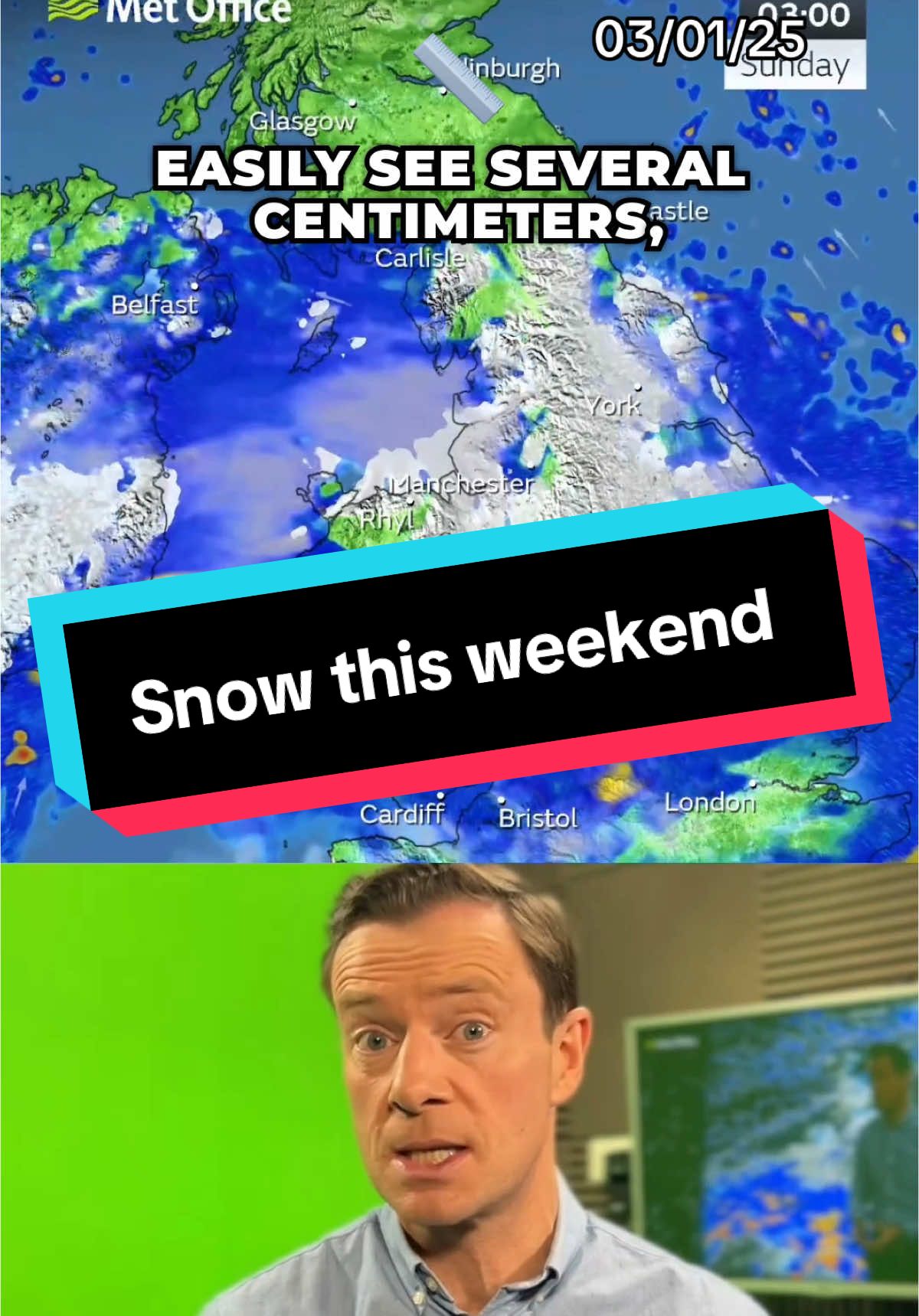 Snow is on the way this weekend (recorded Friday 3/1/25). Will you see any snow? It depends where you are. Met Office amber and yellow warnings are in place. Keep up to date with forecasts and weather warnings. Rare freezing rain is also expected to create very icy conditions. Travel disruption is expected and power cuts are likely too.  #UKSnow #Edutok #Snow 