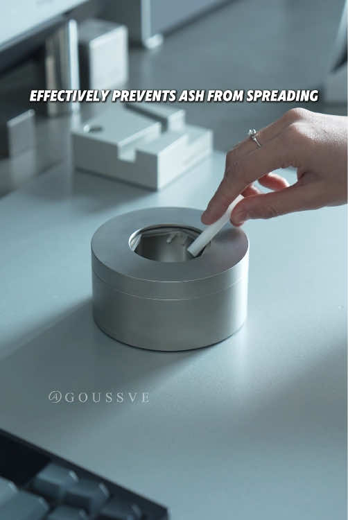 Aluminum alloy ashtray. #design #ashtray #goodthings #gift #cool #desktop #unboxing #goussve #fyp #foryou 