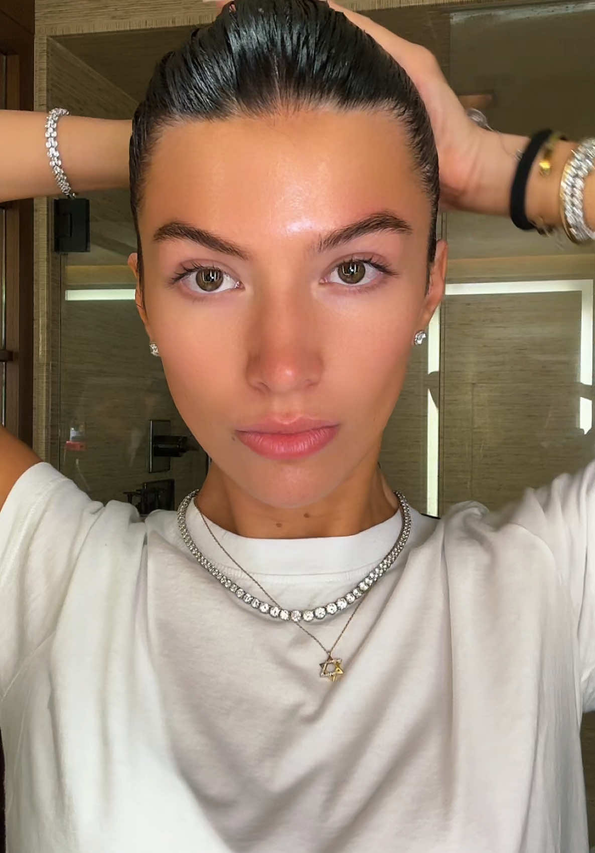 Slick backs make makeup look better 