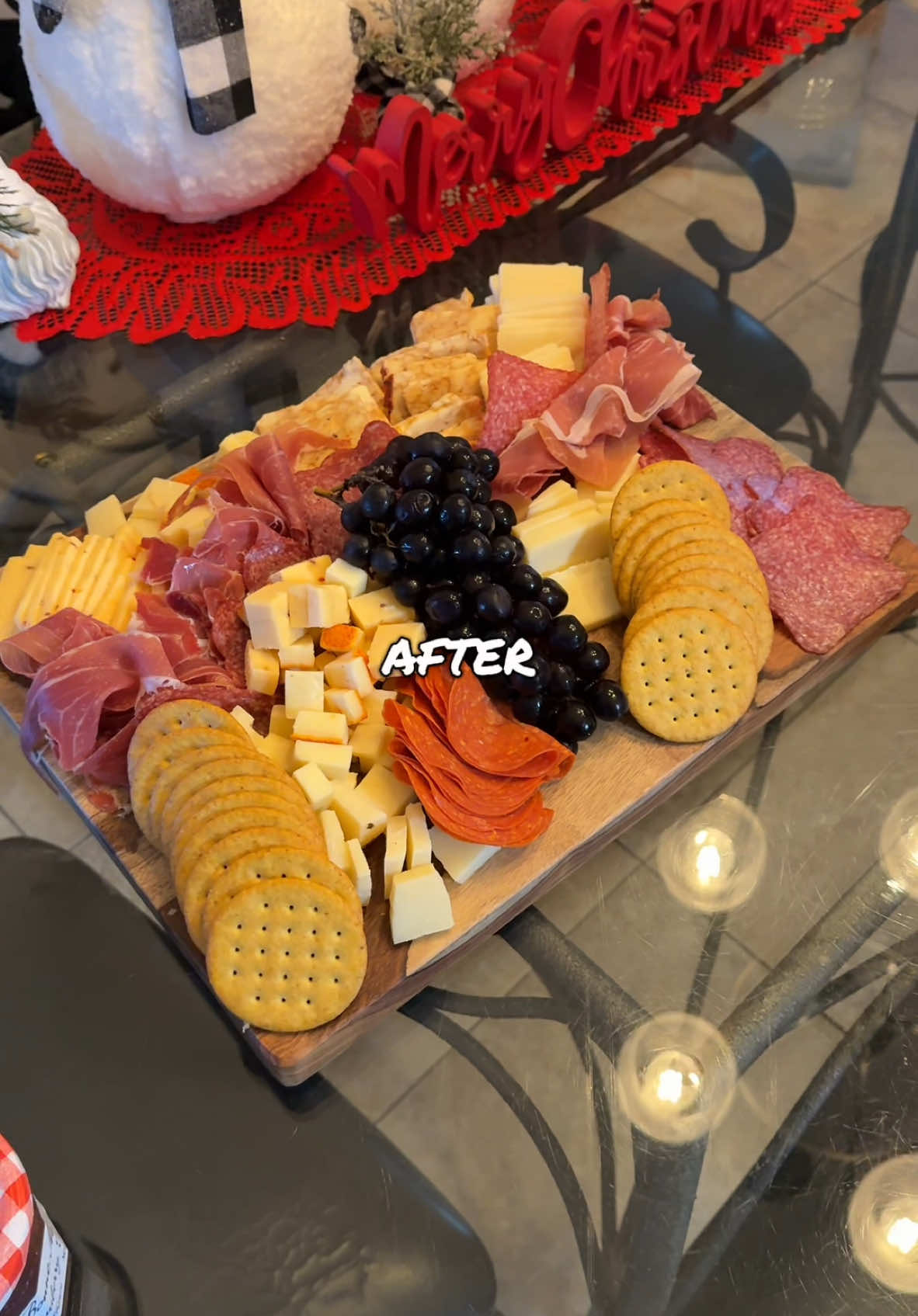 (From New Year’s day 🩷) Happy New Year 🎊❤️ from my family to yours! (charcuterie courtesy of my man 🥰) #newyear #charcuterieboard #charcuterie #cheese #meats #happynewyear #2025