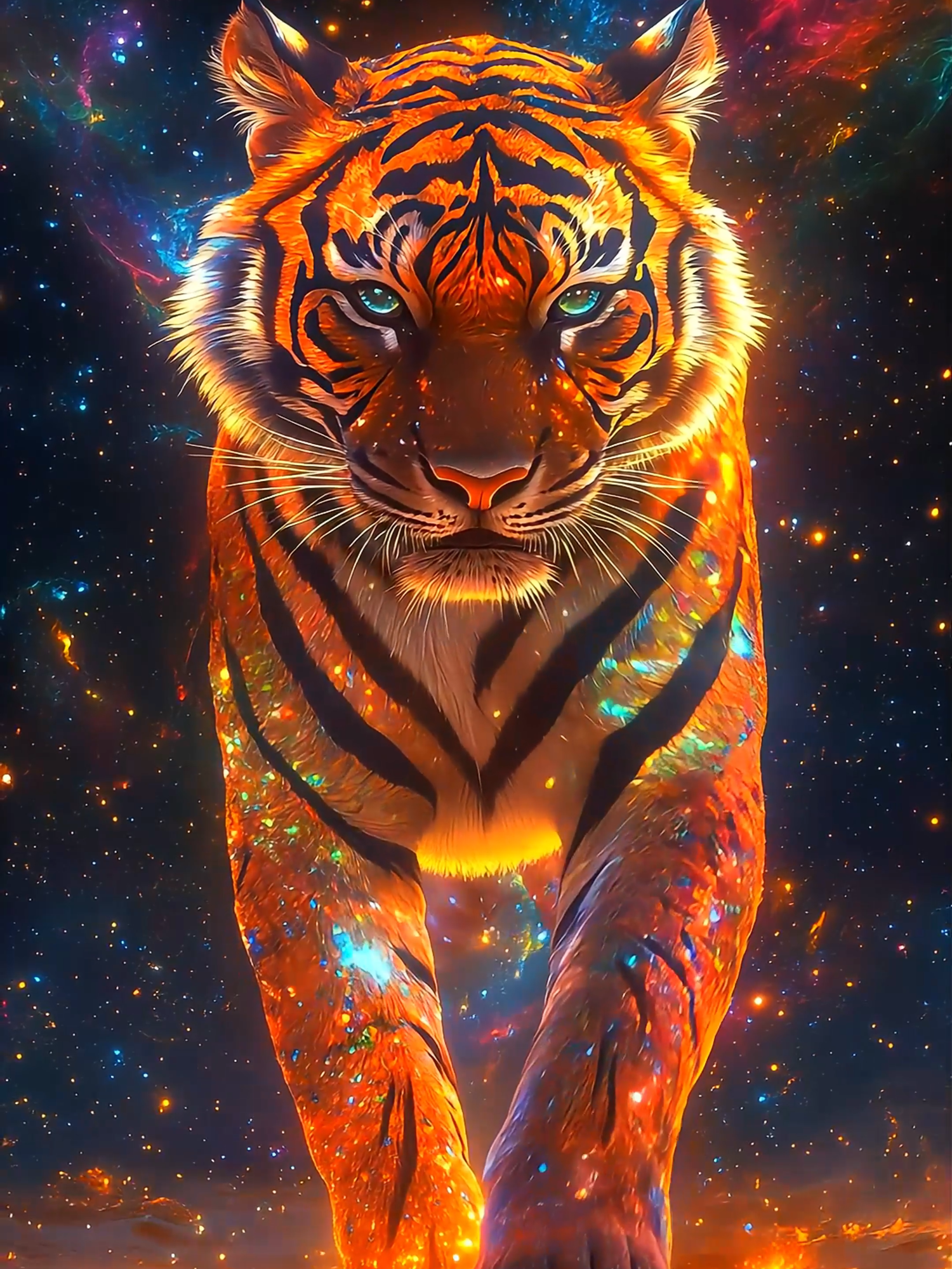 Live Wallpaper 4k Tiger : ✨🌌 Witness the celestial majesty of this cosmic tiger! Merging the wild and the wondrous, this starry beast roams a galaxy of vibrant colors and burning trails. Let the beauty of the universe ignite your imagination! 🌠🐅 #Tiger #livewallpaper4k #2025 #Powerful #Epic #Nature