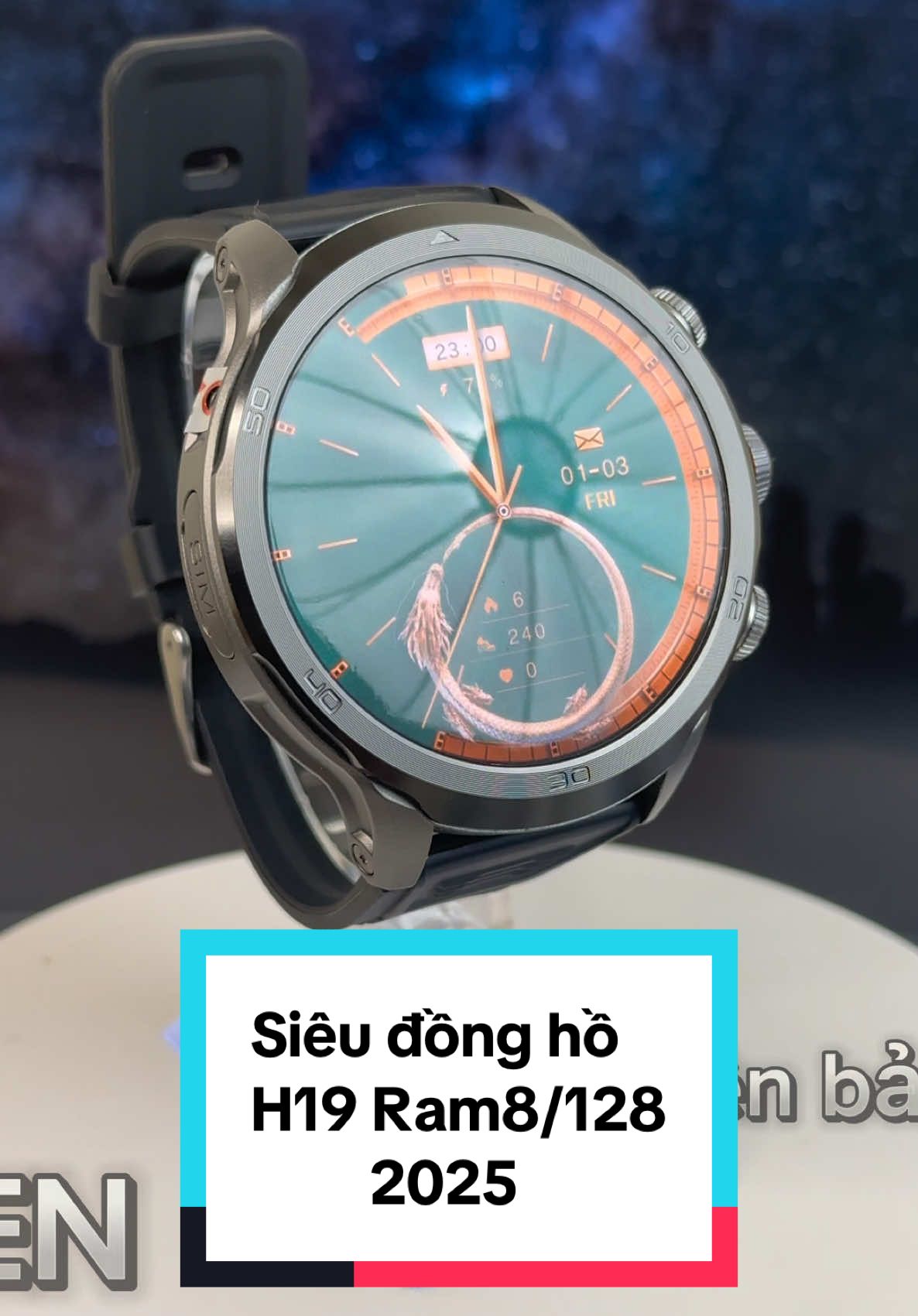 Siêu đồng hồ Android H19 Ram8/128gb lắp sim nghe gọi camera xoay tải ứng dụng chơi game lướt tiktok#h19 