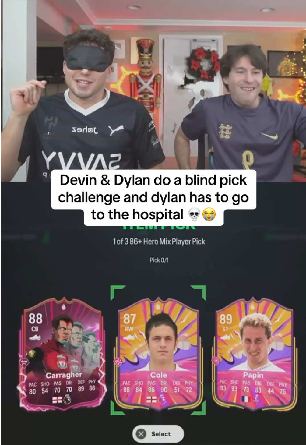 Missed the helmet🤣 #devincaherly #devinanddylan #fifa #fc25 #gaming #funny #packopening  