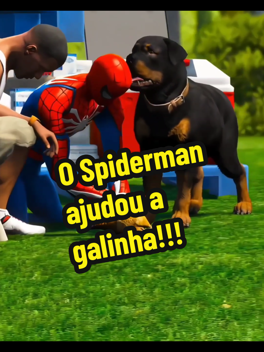 O Spiderman ajudou a galinha #animation #spiderman 