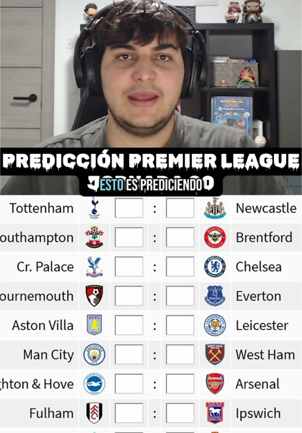 Predicción Premier League J20 #fyp #futbol⚽️ #predicciones #jornada #deportes #parati #PremierLeague 