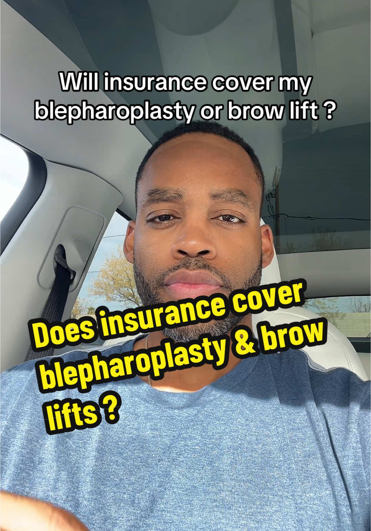 Will insurance cover blepharoplasty and brow lift surgery ?  #greenscreen #blepharoplasty #browlift #eyelid #eyesurgery #plasticsurgery 