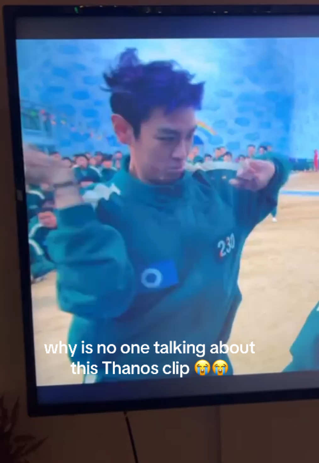 the fact that this wasn’t scripted, he’s so zesty 😭 #foryou #squidgame #squidgamenetflix #thanos #top #bigbang #thanossquidgame #girlypop #seunghyun 