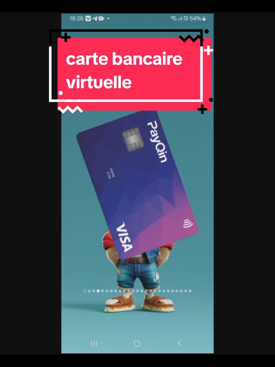 voici l'application qui vous permet de créer votre carte bancaire virtuelle pour effectuer vos payement que sa soit les pièce de tiktok ou des achats d'applications sur play store et autres 