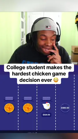 College student makes the hardest chicken game decision ever 😳 #kickstreaming #crossyroad 