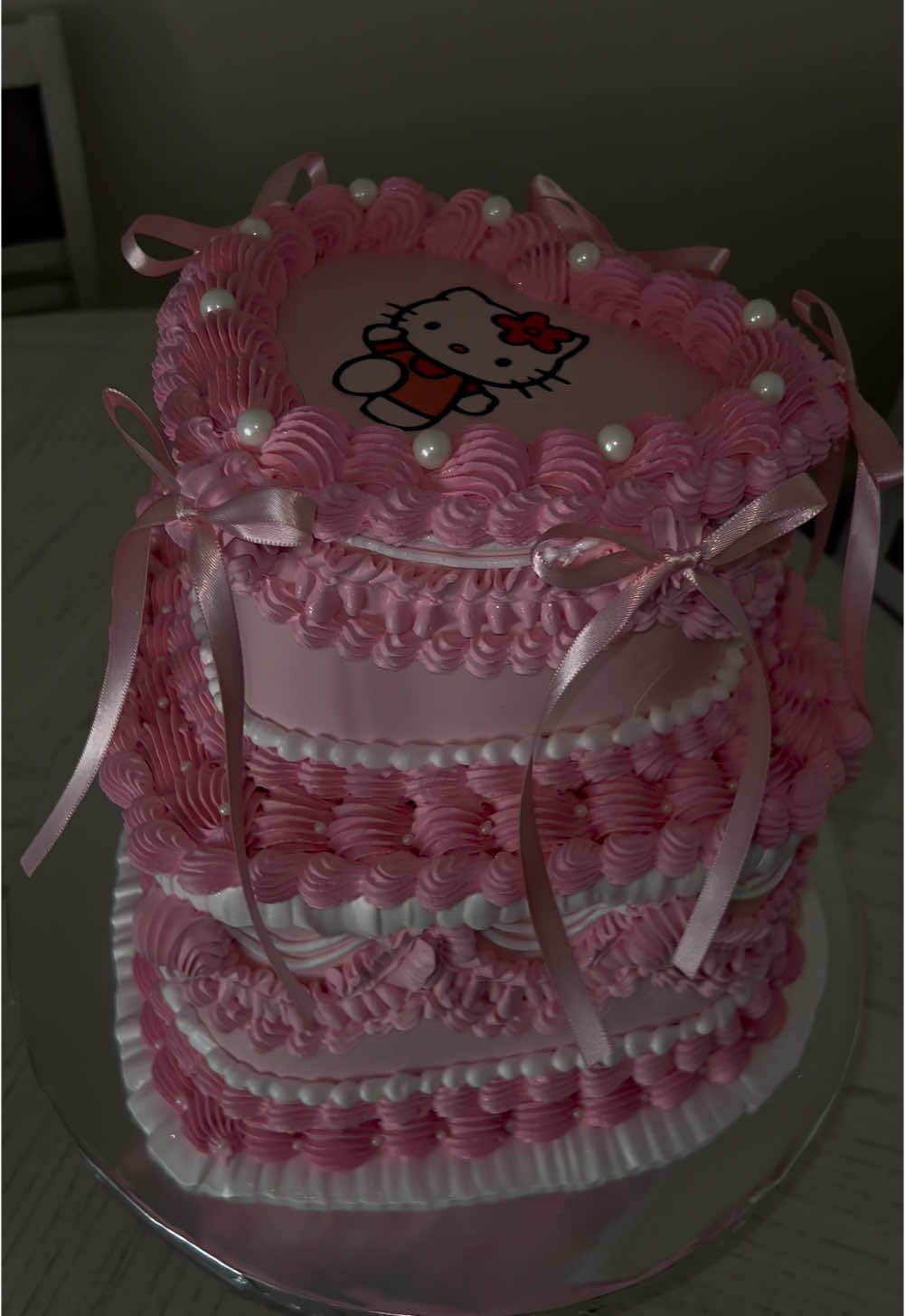 mi favoritooo 💓🎀 #vintagecake #hellokitty #heartcake #baker #SmallBusiness #pastelesdecorazon #viral #foryou #parati 