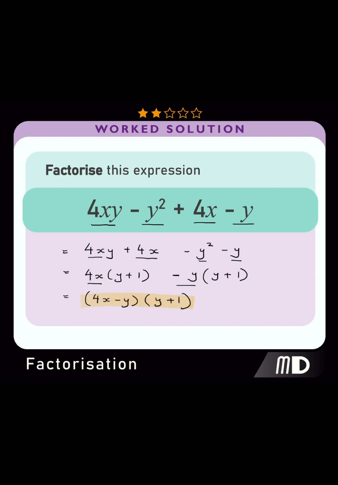 Here’s our solution....                 #mathematics #gcsemaths #dailymaths #mathsproblem #factorisation #algebra  #advancedmath #gcserevision #mathsrevision #mathsfun #funmath #mathsteacher #mathsurvivalskills #mathsteachers #mathnerd #mathsdepot                  