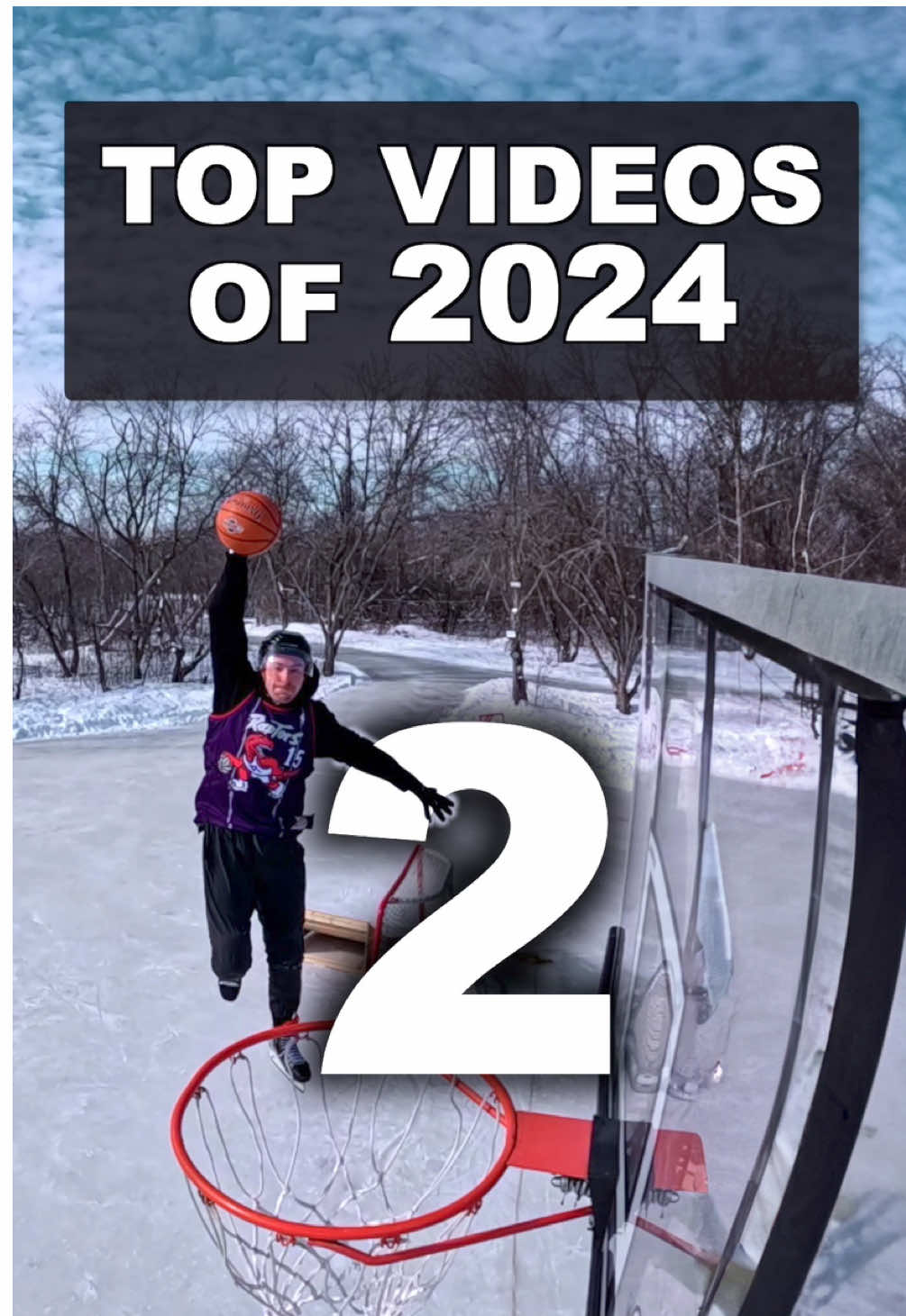 2️⃣ on my top videos of 2024👇 Covering exactly 25ft from the end of the ramp to the middle of the net this is the largest ice dunk to date and would be the equivalent to dunking from just outside an @nba 3-point line. Although ice skates, a ramp and a ginormous travel would all be required. More ice dunks to come @riveroakskatingtrail in 2025! 🤾🏼⛸️🏀❄️ #icedunk #robworling14 #IceSkating #basketball #slamdunk #dunk #slamdunk #extremesports 