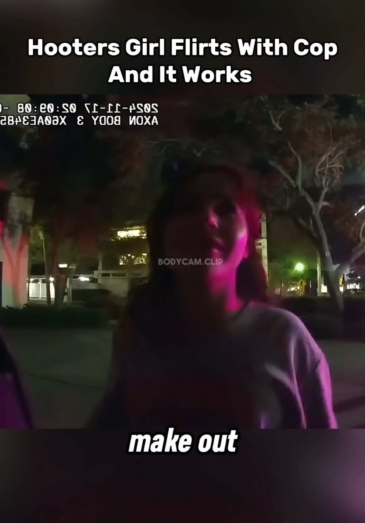 After getting stopped on suspicion of a dui, the officer asks the hooters worker to take field sobriety tests to determine if she is good to drive. The girl then starts asking the cop some interesting questions and he seems somewhat flattered by her comments. Did he like the flirting? #fypツ #bodycamera #copcam #duiarrest #girlarrested 