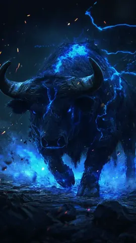 Fond d'écran animé 4K : Taureau déterminée charge directement en cas de danger sur son passage. Like si tu es du signe astrologique Taurau ❤ Comment ton signe et abonne toi si tu veux ton signe comme prochain fond d'écran ! #taurau #taureau♉️ #ai #midjourney