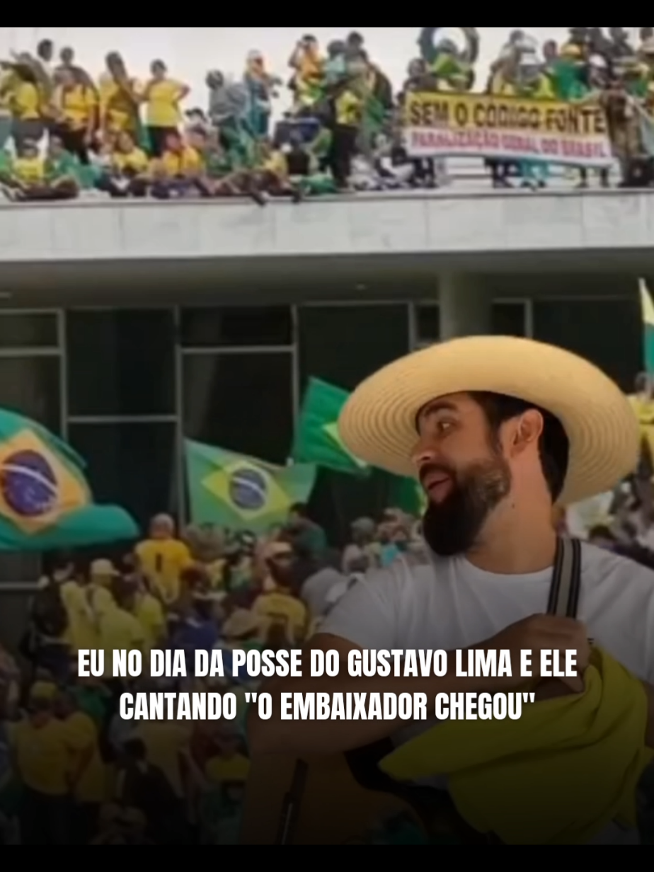 Eu no dia da posse de Gustavo Lima e ele cantando O embaixador chegou #entretenimiento #gustavolima #oembaixador #presidente 