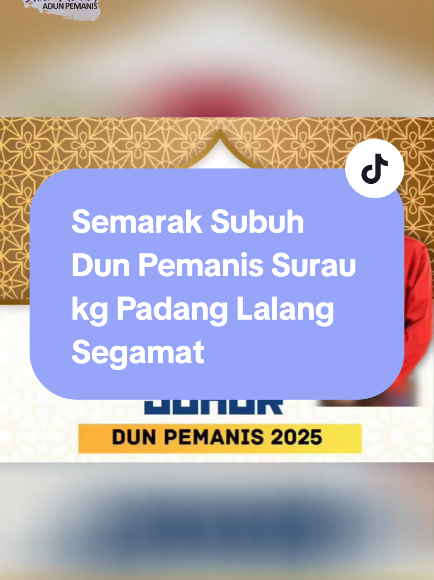 Program Semarak Subuh Dun Pemanis Di Surau Kampung Padang Lalang Segamat .#semaraksubuhjohor #MeKakiInfo #MeGPrihatin #gengsupportme #tribe769 