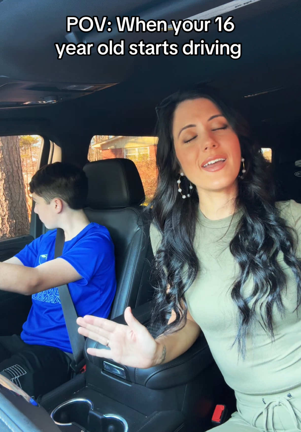 Send prayers y’all. 😂 #MomsofTikTok #son #bonusson #bonusmom #driving #sendhelp #fyp 