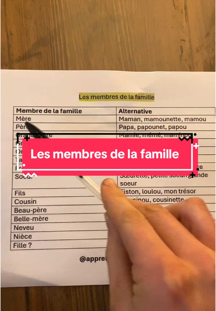 Les membres de la famille #famille #familles #amour #nom #surnom #surnoms #noms #membre #membres #France #languefrançaise #parlerfrancais #francais #apprendre #apprendrelefrançais 