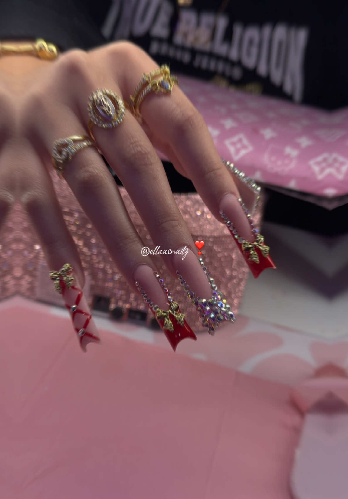 nails from the live ❣️ #nails #nailinspo #rednails #blingnails #cutenails #prettynails #nailtech #rednailinspo #blingnailinspo #cutesy #imjustagirl #nailtechlife #nailtok #xyz #fyp