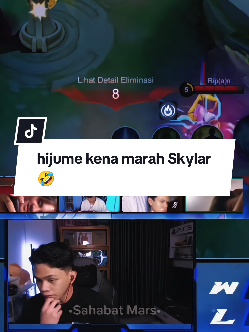 hijume kena marah skylar🤣 #MLBB×HUNTERHUNTER #MobileLegendsBangBang #mlbbnewskin #skylar #hijume #rrqskylar #harith #fyp 