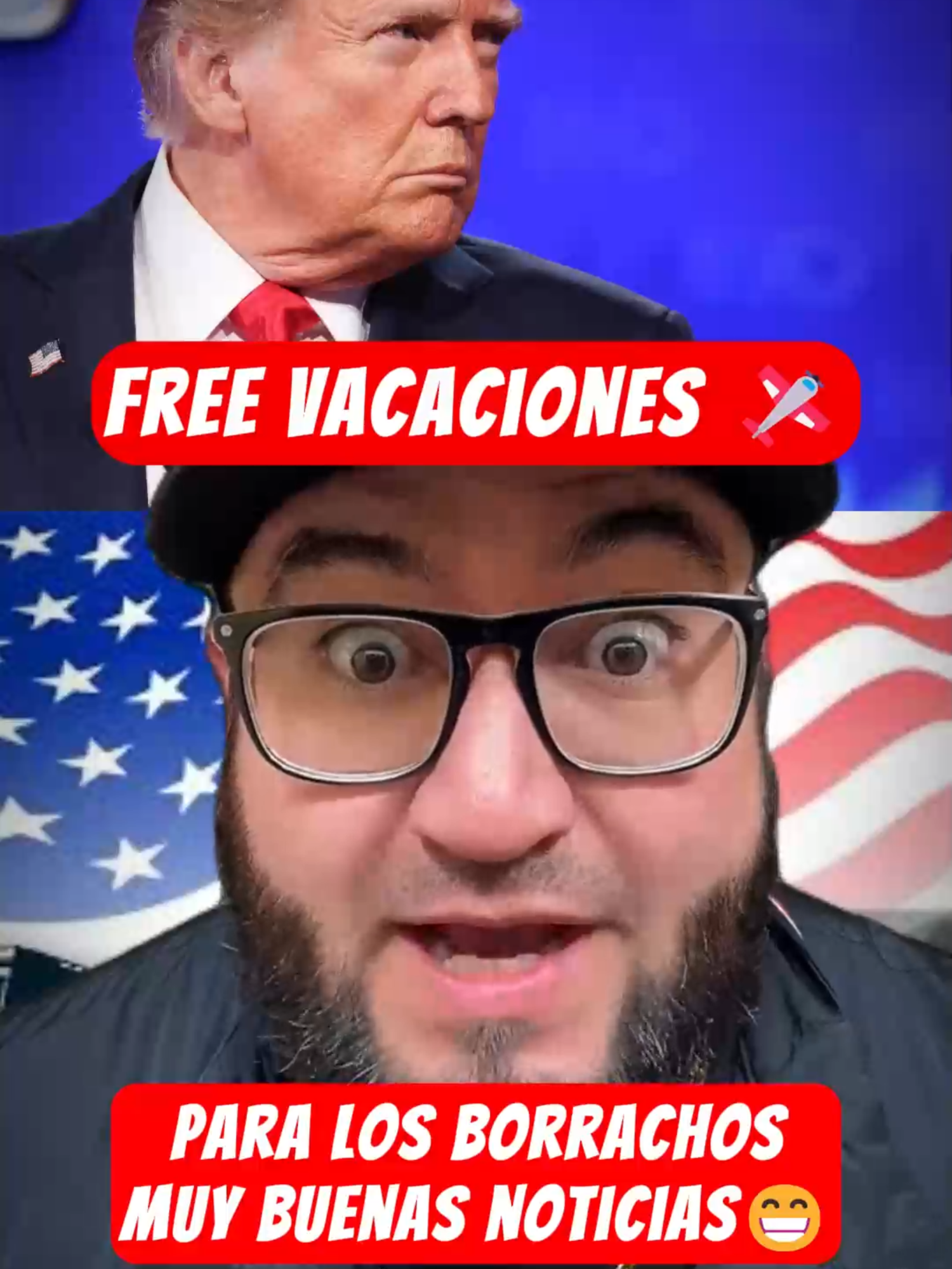 Free Vacaciones 🛩️😱 #inmigranteslatinos  #inmigrantes  #eeuu #usa #viraltiktok #mexico #borrachos #donaldtrump #vacaciones #fypシ゚