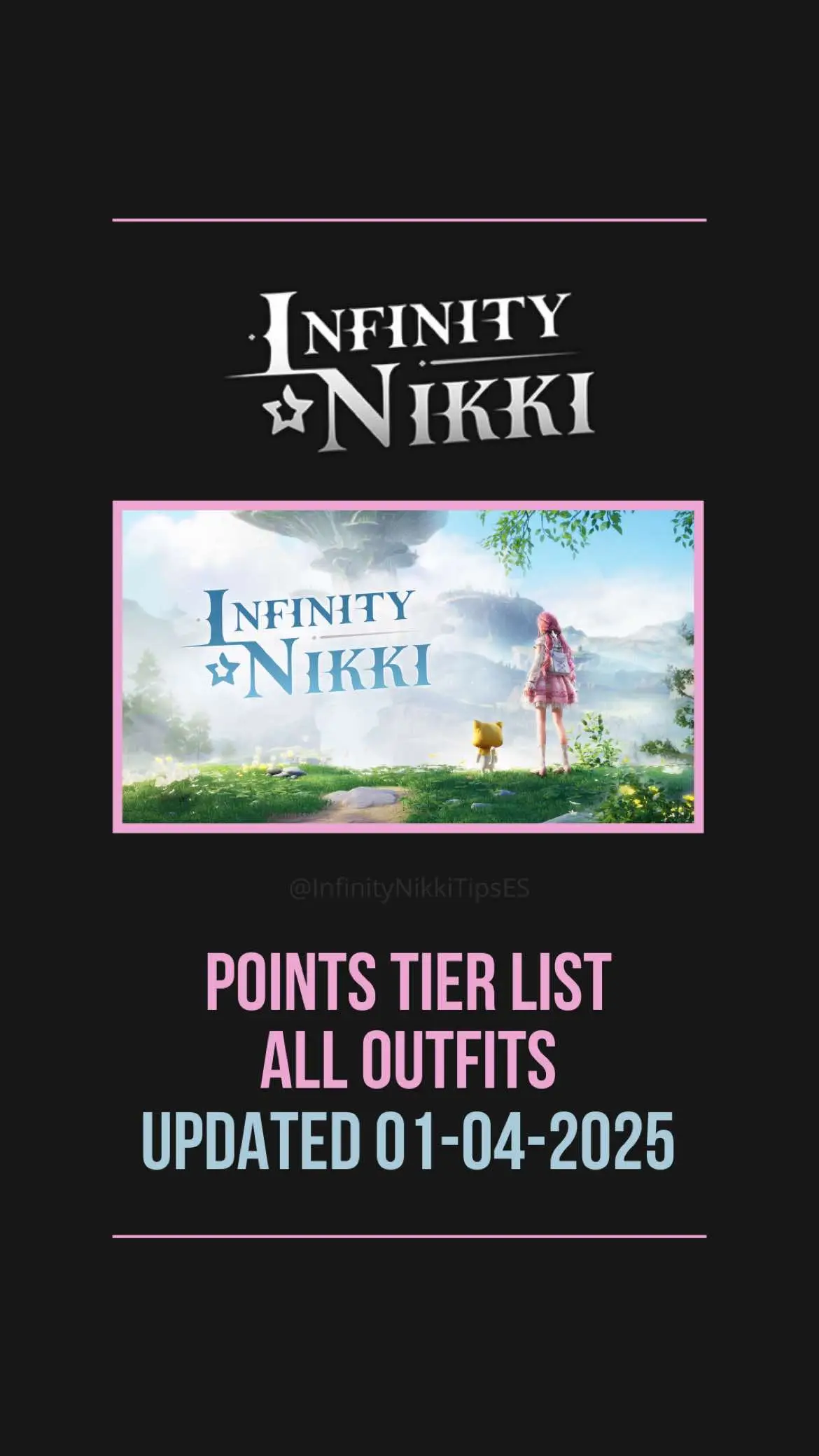 📊Este tier list es de PUNTOS de TODOS los outfits de Infinity Nikki!  #InfinityNikki #InfinityNikkiTips #InfinityNikkiEspañol 