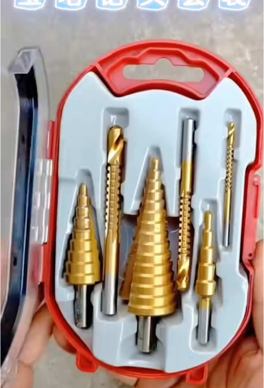 Pagoda drill set, pagoda drill can hit thin iron plate, sawtooth drilling, reaming, drawing and sawing woodworking set # hardware tools # drill # punch # carpenter's good helper#fyp #foryou #philippines #goodthings #hardwaretools 