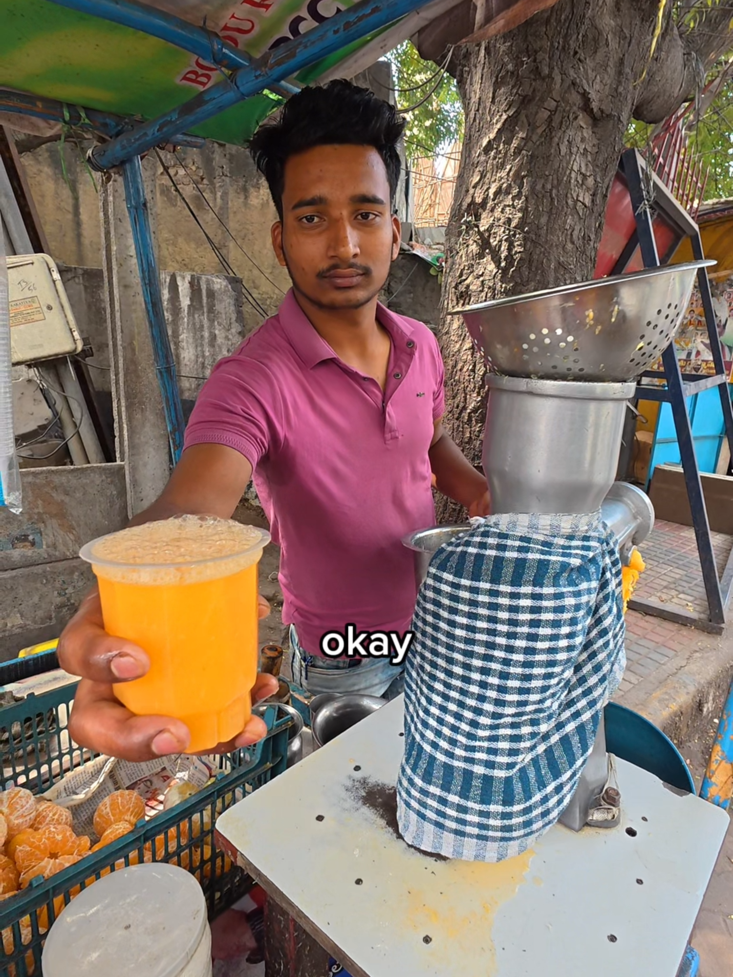 $0.50 juice in India 🇮🇳 #hughabroad #streetfood #streetfoodindia #travel