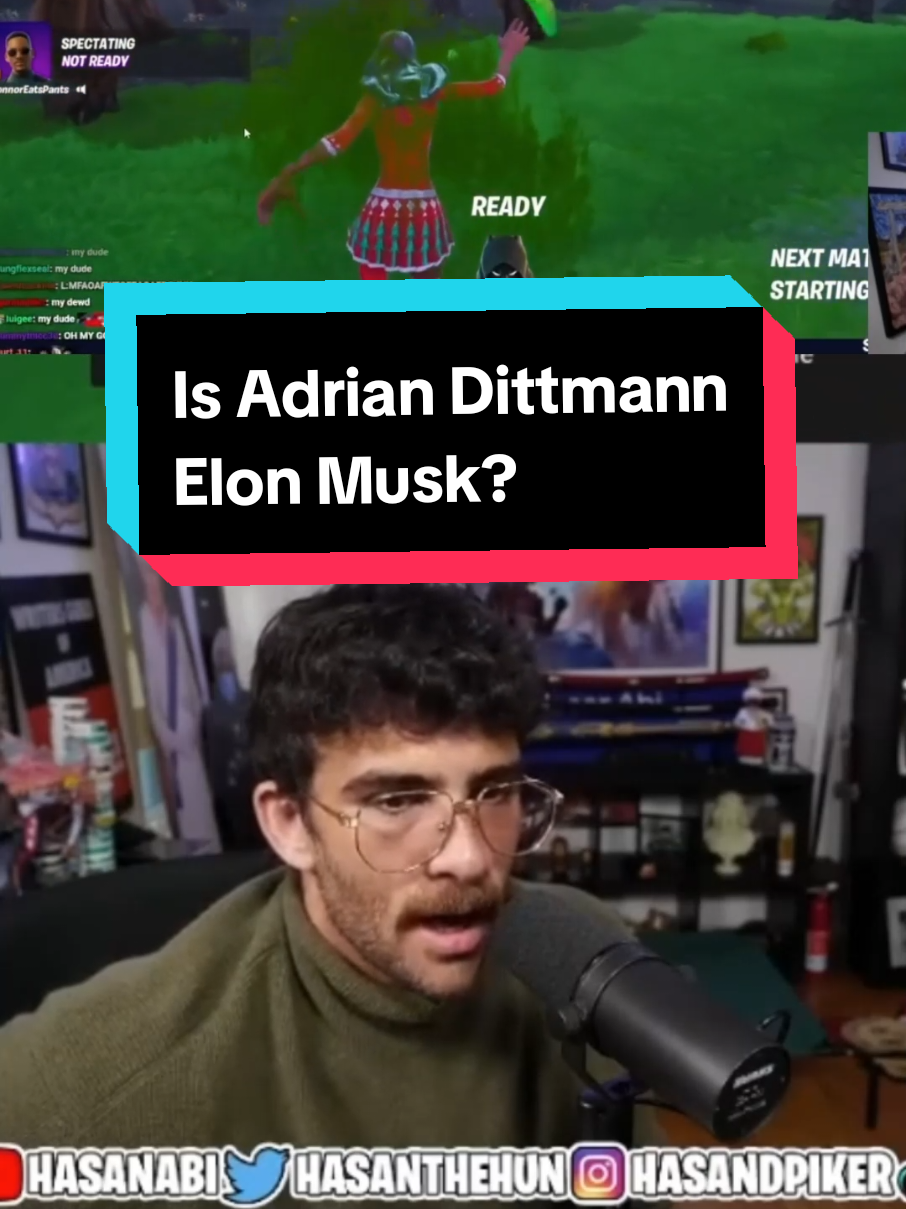 Is Adrian Dittmann Elon Musk? Elon Musk larping as Adrian Dittmann sounds off on Cybertruck explosion. with #HasanAbi #news #politics #USPolitics #ConnorEatsPants #ElonMusk #AdrianDittmann #HasanPiker