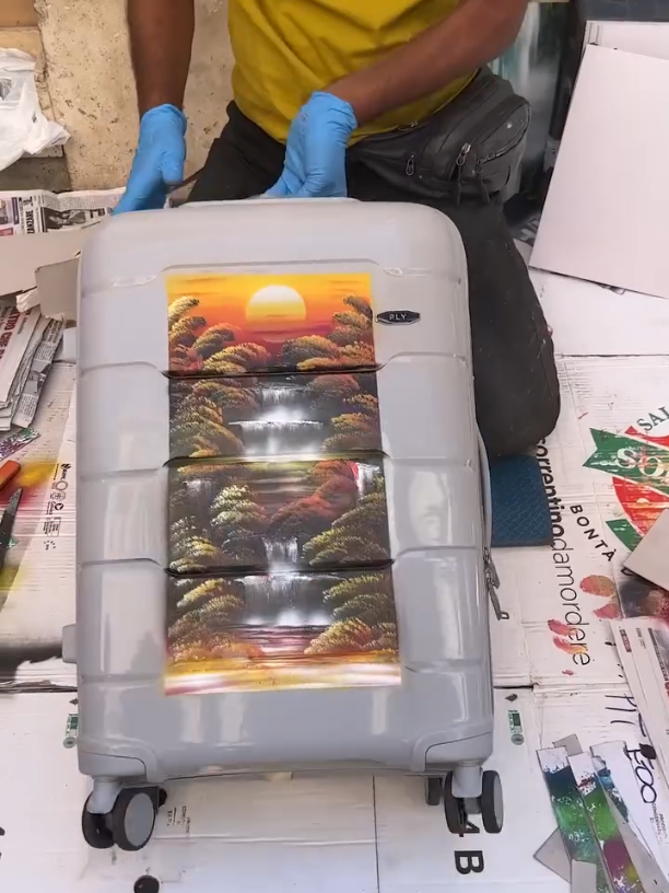 spray paint my suitcase  Challenging exploring more talent in daily life with Mr Junaid  🔥🔥🔥🔥🥶🔥#mrjunaid #mrjunaidlive #tiktokjunaid #tiktokjunaidlive #junaidgamingyt🔥 🔥#mrjunaid #mrjunaidlive #tiktokjunaid #tiktokjunaidlive #foryoupage #foryou #fyp #viral #viralvideo #tiktok #satisfyingvideo #asmri  this is Mr Junaid Need more help  contact us ❣️ 