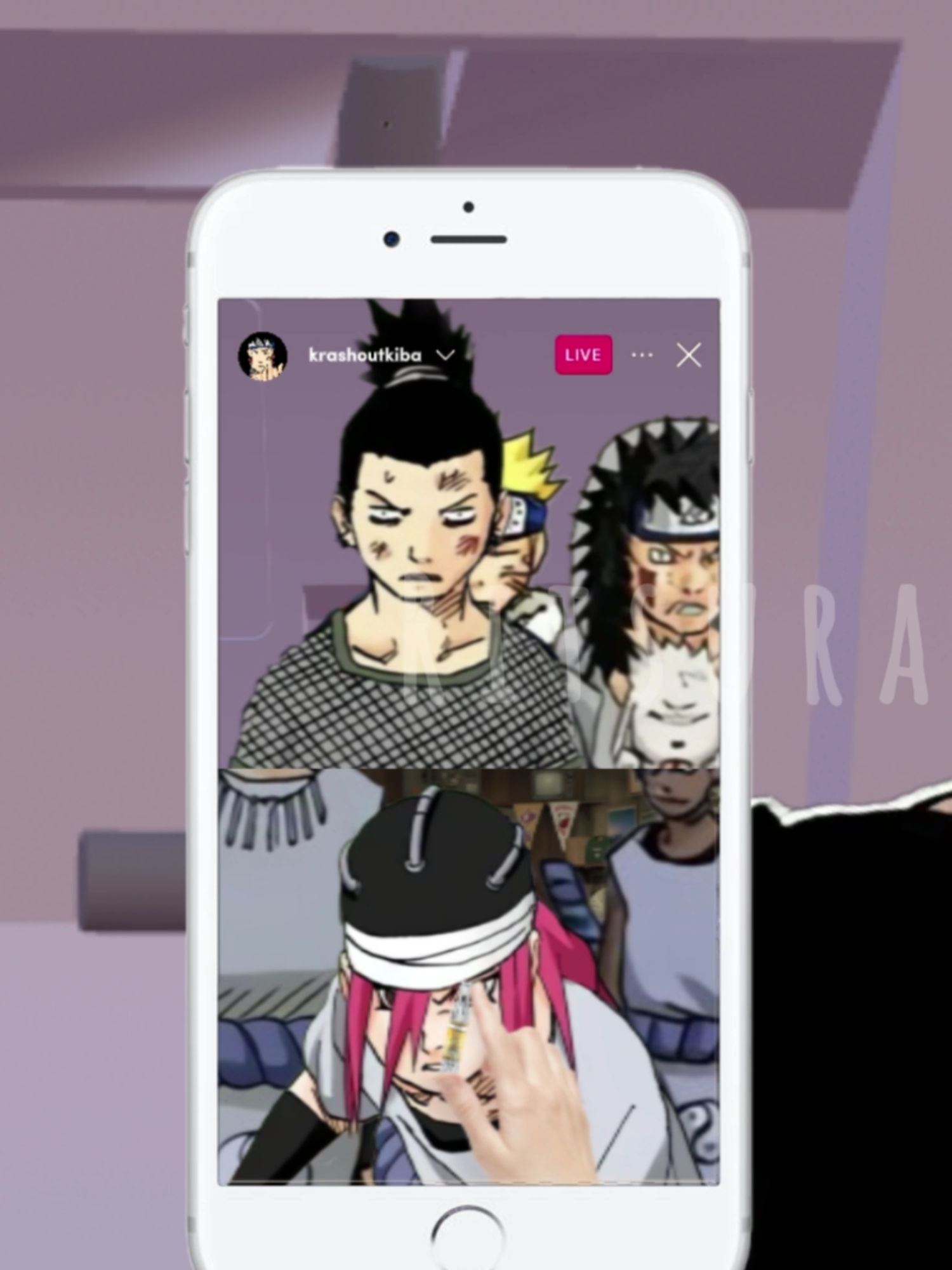 Naruto and nem get on ig live with The Big Four #naruto #anime #fyp