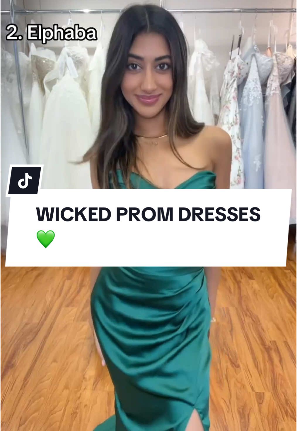 ✨ Which Wicked character are you—Glinda or Elphaba? 🌟   1️⃣ Glinda: Jadore J24002 💫   2️⃣ Elphaba: Jadore J26006 💚   #bestforbride #wickedthemusical #prom25  #promdressinspo #prominspo 