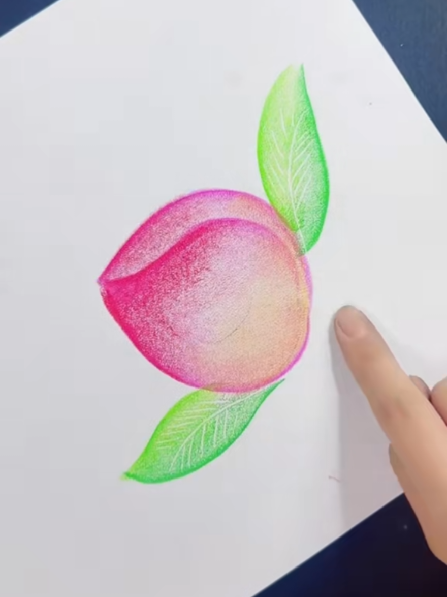 How To Draw a Peach 🍑  . . . #howtodraw #drawingtutorial #drawingchallenge #drawingprocess #usa🇺🇸 #artistsoftiktok #easydrawing #drawings 