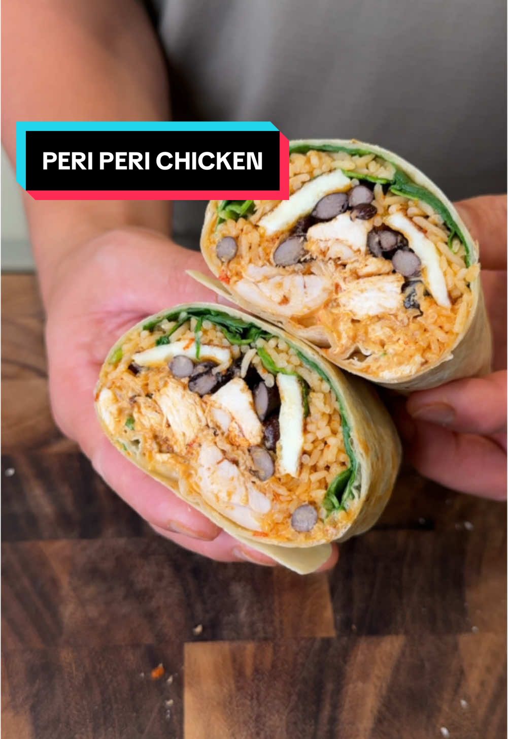 Peri Peri Chicken  Burrito  If you’re after the recipe for the chicken, head over to my YouTube channel.  #burrito #recipes #periperi #periperichicken #fyp #