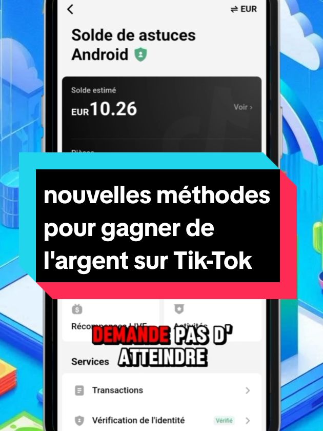 nouvelles méthodes pour gagner de l'argent sur TikTok #monetisationtiktok #tiktok_india #argent  #astucetiktok #astuce #tutorial #smartphone #android #france #europe #tiktokfrance 