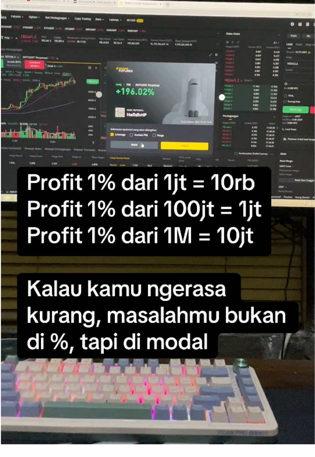 Fokus gedein capital dulu gengss, kalau ga sabaran pinjol solusinya 🗿 #fyp #trading #crypto #2025 #masih #aja #percaya #crypto 