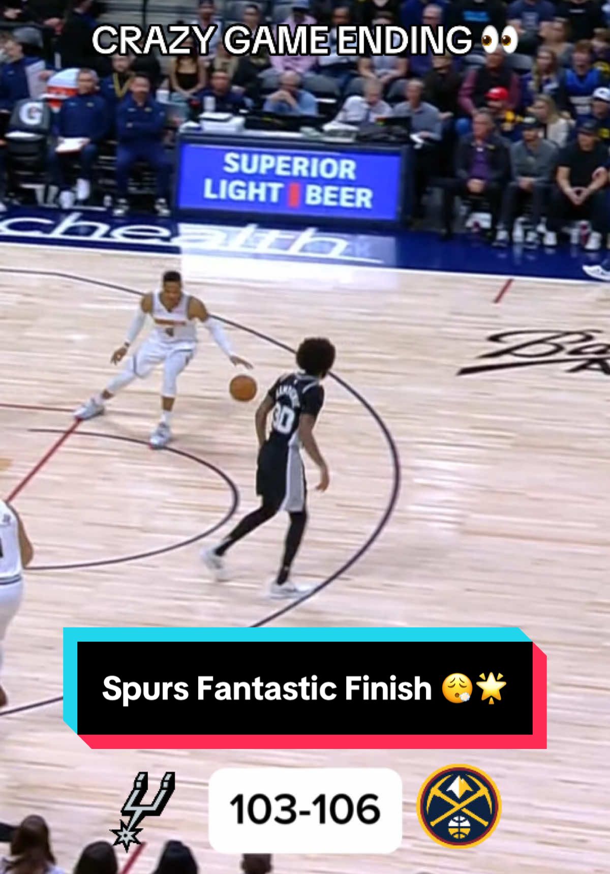 A FANTASTIC FINISH by the @San Antonio Spurs ‼️😮‍💨 #NBA #Basketball #Spurs 