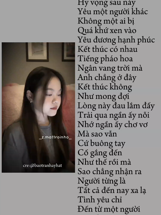 Hy vọng sau này yêu một người khác...#cover #coversong #lyrics #music #nhaccoloi #nhacchill #nhachaymoingay #nhactamtrang #tamtrang #zmattroinho #viral #xh #fypシ 