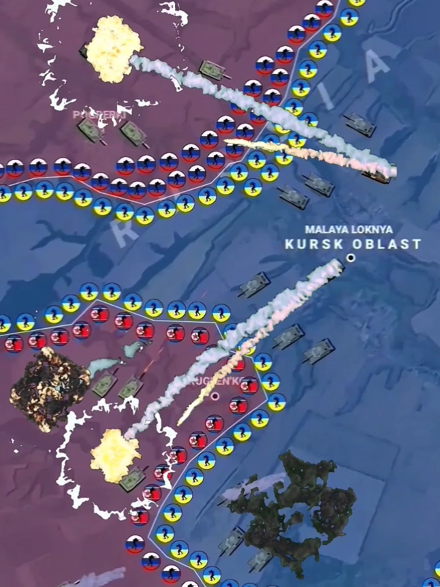 Battle Of Novoivanovka & Malaya Loknya/Kursk Oblast  Russia Vs Ukraine War #animation #animated #mapping #battle #Map #Russiawar #ukrainewar #northkorea #battleofNovoivanovka #battleofmalayaloknya #battleofkursk #update #new #ww3 