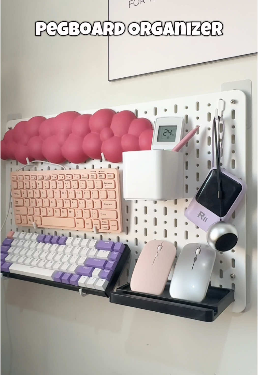 Pegboard Organizer para mas lalong gumanda ang iyong workplace😍 #pegboard #pegboardorganizer #homedecor #fyp 