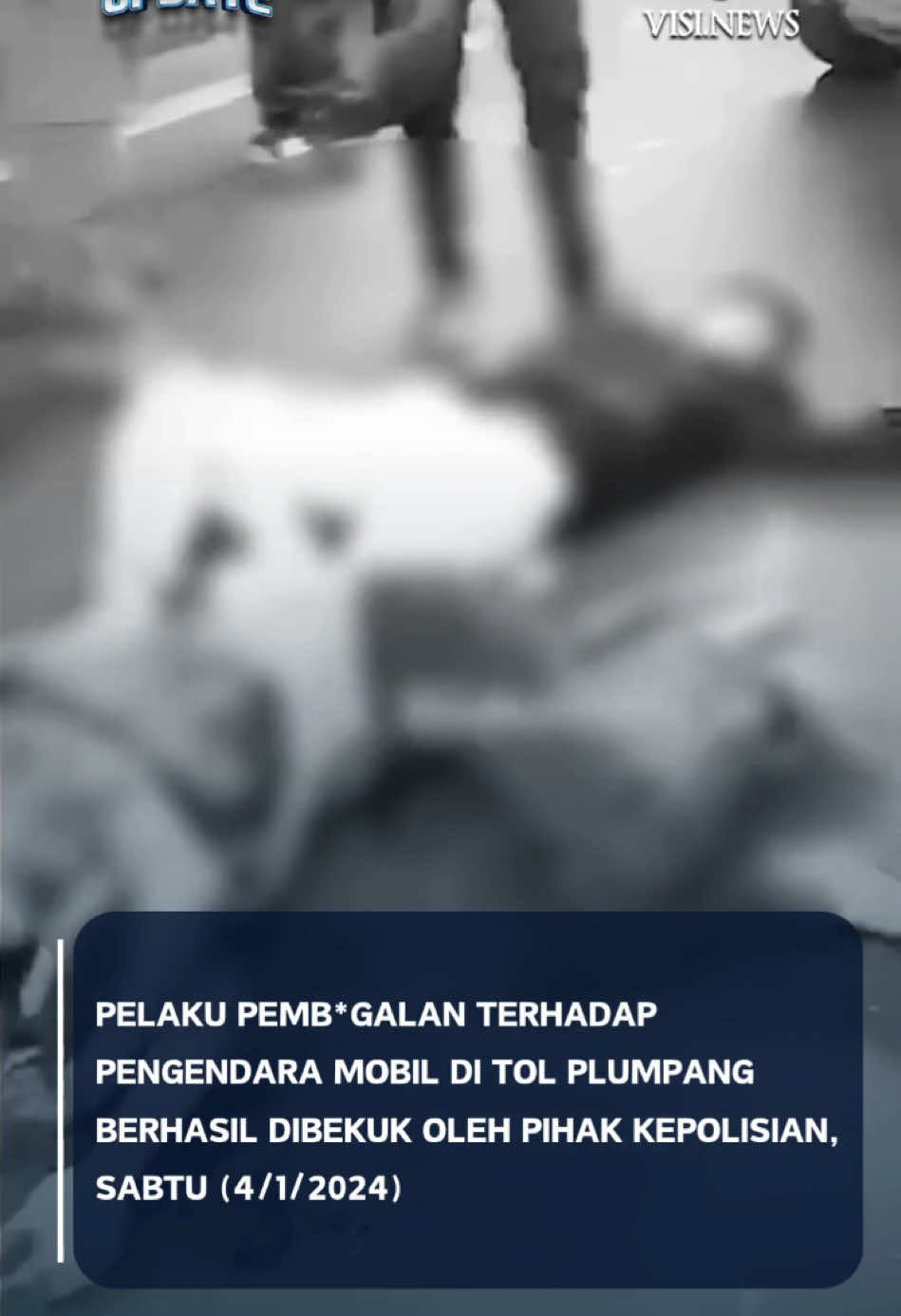 Pelaku pemb*galan terhadap pengendara mobil di Tol Plumpang berhasil dibekuk oleh pihak kepolisian, Sabtu (4/1/2024). #tiktokberita #visinews #fypシ゚ #fypdong 