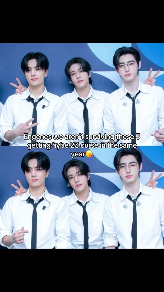 #Enhypen: basically hybe 23 curse is a curse where when the idols turns 23 years old they will become more mature and attractive and These 3 #Jay #jake #sunghoon will turn 23 in this same year so..#engene #camengene🇰🇭 #kpop #kpopfyp #fyp #viral 