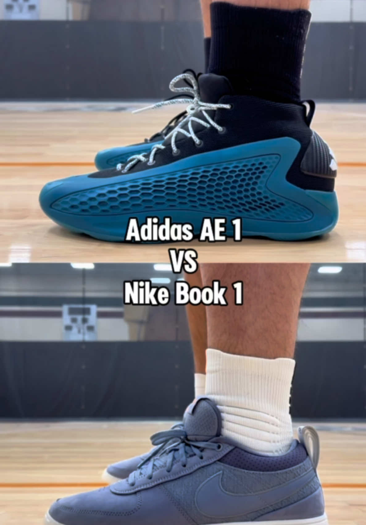 Adidas AE 1 VS Nike Book 1 On Feet & In Hand Looks - Short Review . If you’ve played in the AE 1 or the Book 1, what are your thoughts on them and which do you prefer? Also, which one looks better, the Adidas AE 1 “New Wave” or the Nike Book 1 “Mirage V2”? . @Nike @adidas . #anthonyedwards #antman #devinbooker #dbook #adidasae1 #nikebook1 #ae1 #book1 #sneakers #sneakerhead #sneakerheads #basketball #basketballshoes #shoes #kotd #kicks #sneakrtweakr #nike #jordan #converse #adidas #fearofgod #yeezy #puma #newbalance #underarmour #curry #reebok #skechers #moolah #and1 #lining #wayofwade #361 #361sport #eqlz #seriousplayeronly #spo #anta #rigorer #peak #shorts #reels #fy #fyp #fypage #foryou #foryoupage