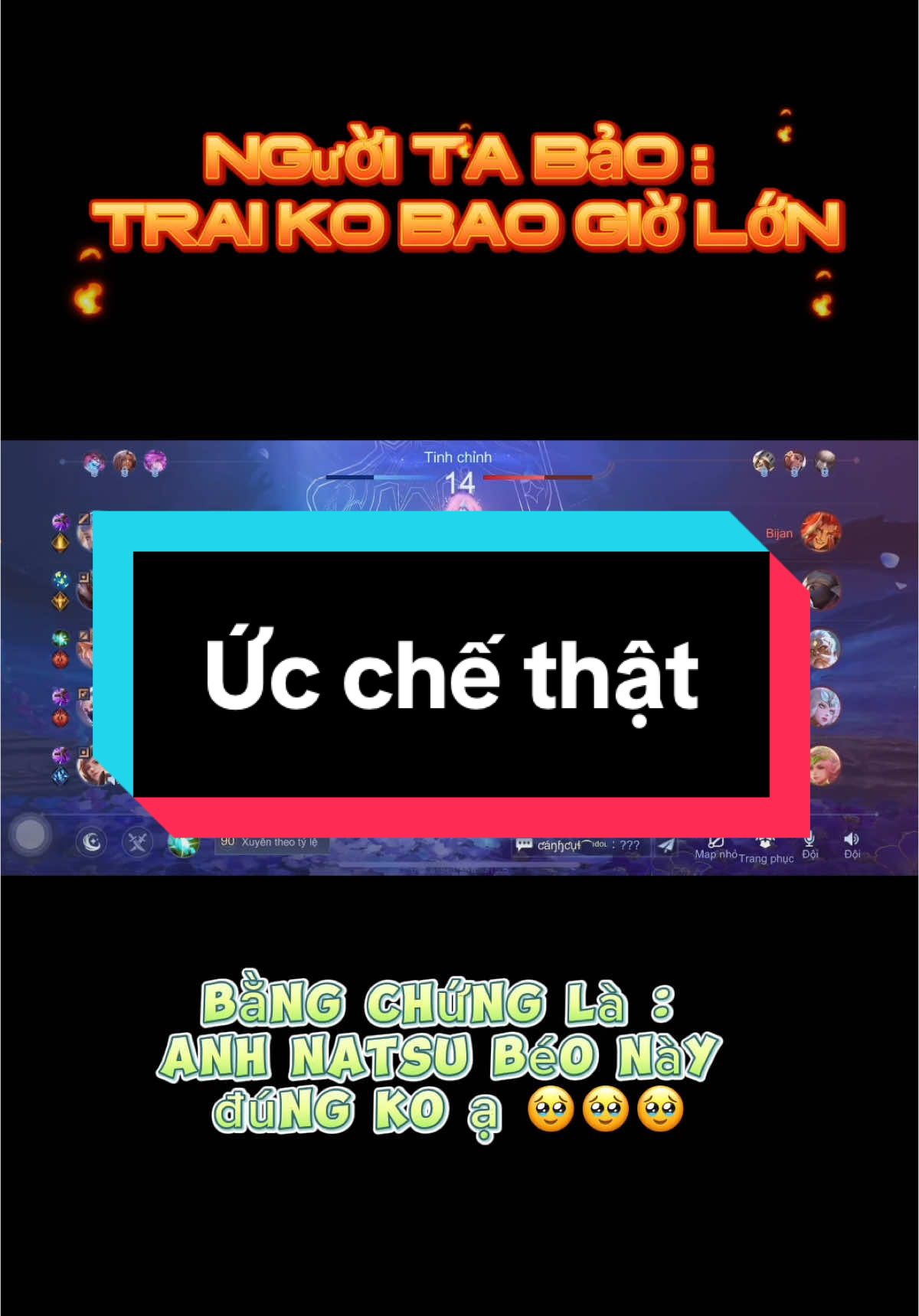 Ai thấu nỗi đau này 🥹😭🥹 ? Em đã làm gì sai với anh vậy anh Natsu-Béo ? #lienquanmobile #trending #giaitri #game 