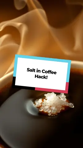 Add a pinch of salt to your coffee, and watch the bitterness vanish without a single grain of sugar... #CoffeeHack #LifeHacks