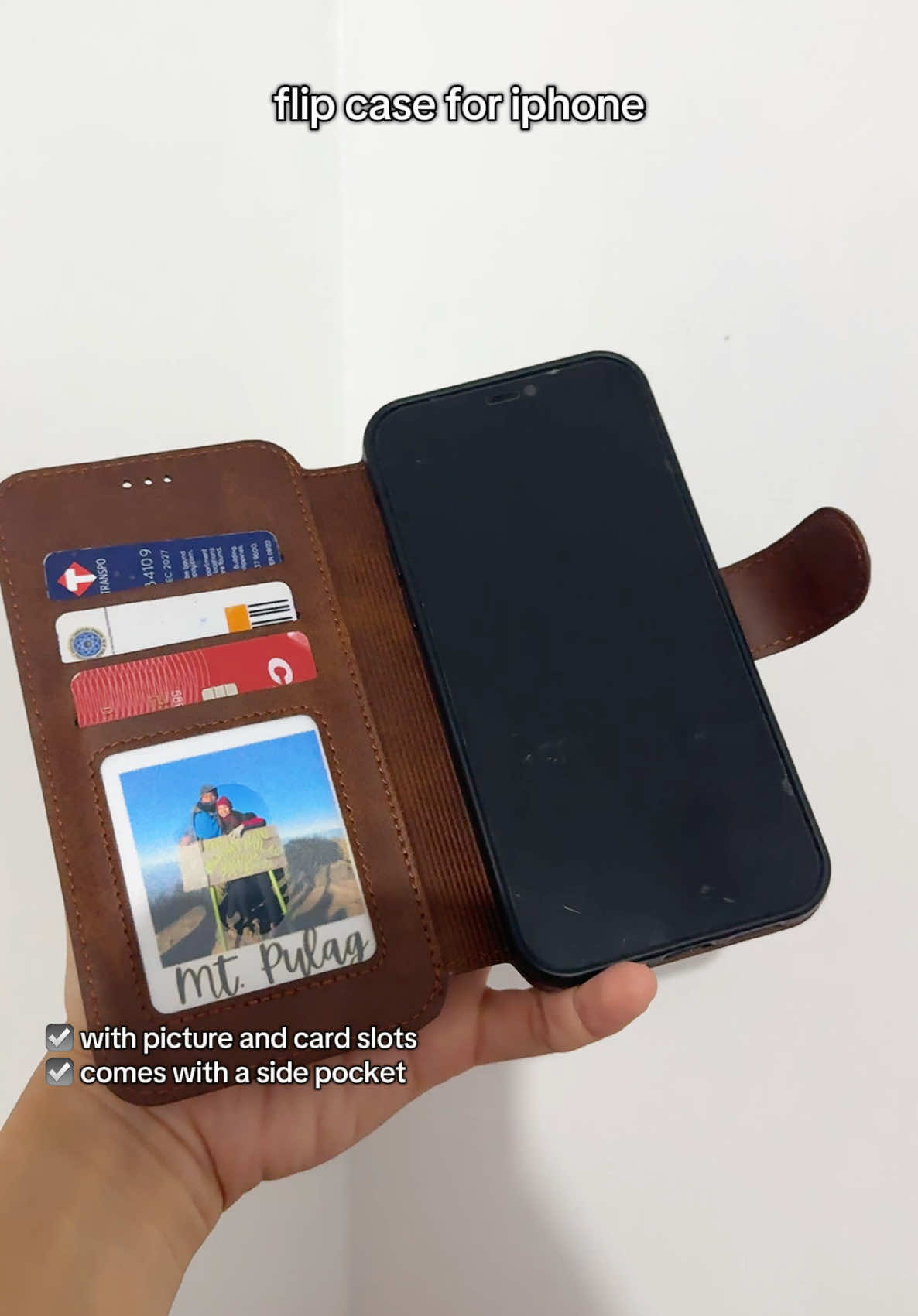 flip case for iphone!! ang gandaa. 🫰🏻with picture and card slots pa!   #flipcase #iphonecase #phonecase 
